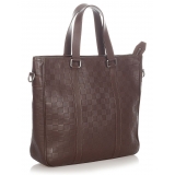 Louis Vuitton Vintage - Damier Infini Tadao - Dark Brown - Calf Leather Satchel - Luxury High Quality