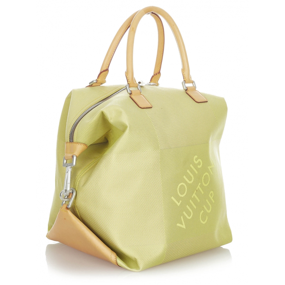 Louis Vuitton, Bags, Auth Louis Vuitton Damier Geant Lv Cup American Cube  2way Tote Bag Yellow