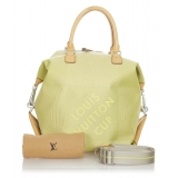 Louis Vuitton Vintage - Damier Geant Americas Cup Cube - Light Green Brown - Nylon and Leather Satchel - Luxury High Quality