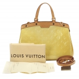 Louis Vuitton Vintage - Vernis Brea MM - Giallo Marrone Beige - Borsa in Pelle Vernis e Pelle Vacchetta - Alta Qualità Luxury