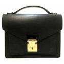 Louis Vuitton Vintage - Epi Monceau Satchel - Black - Epi Leather Satchel - Luxury High Quality