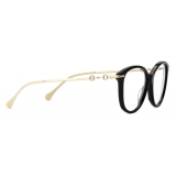 Gucci - Cat-Eye Frame Optical Glasses - Black Gold - Gucci Eyewear
