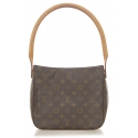 Louis Vuitton Vintage - Monogram Looping MM - Marrone - Borsa in Tela Monogram e Pelle Vacchetta - Alta Qualità Luxury