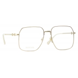 Gucci - Square Frame Optical Glasses - Gold - Gucci Eyewear