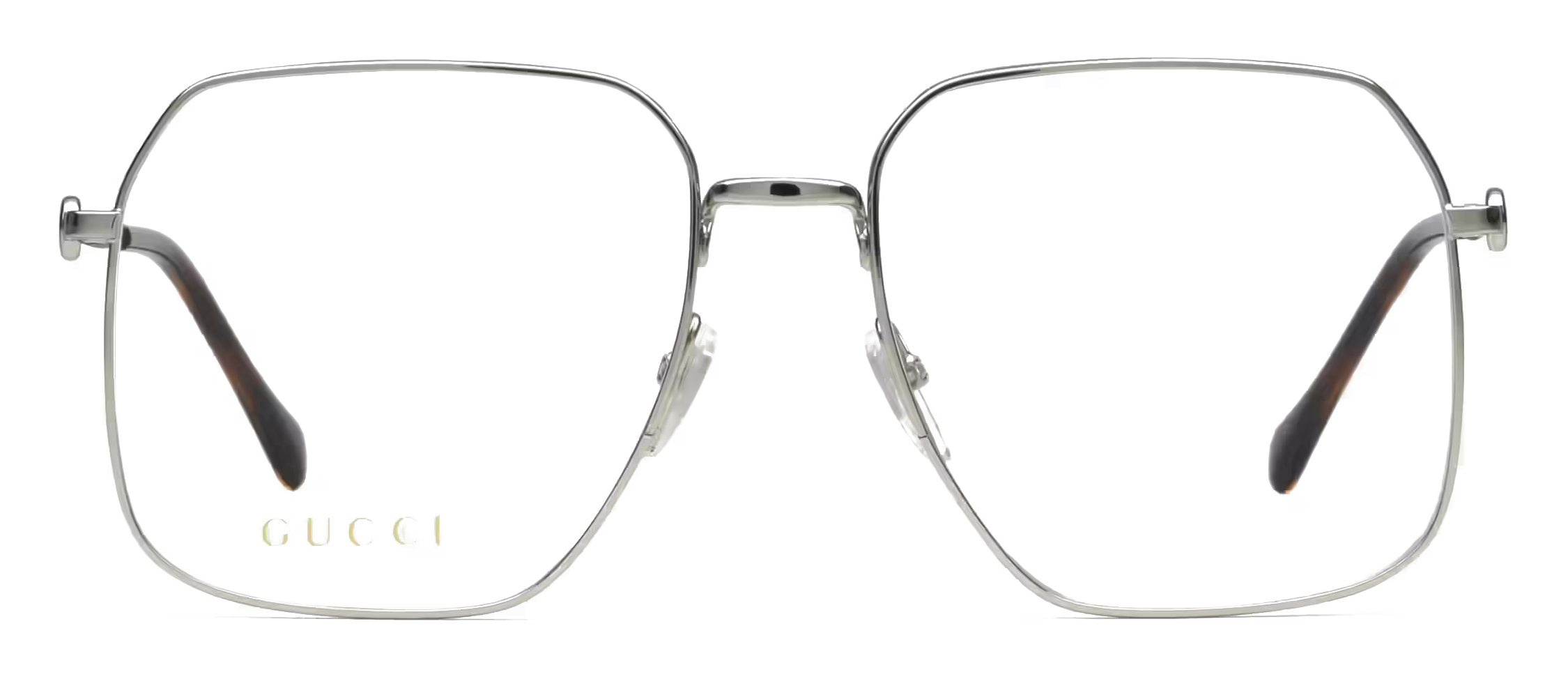 Gucci Square Frame Optical Glasses Silver Gucci Eyewear