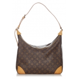 Louis Vuitton Vintage - Monogram Boulogne GM - Marrone - Borsa in Tela Monogram e Pelle Vachetta - Alta Qualità Luxury