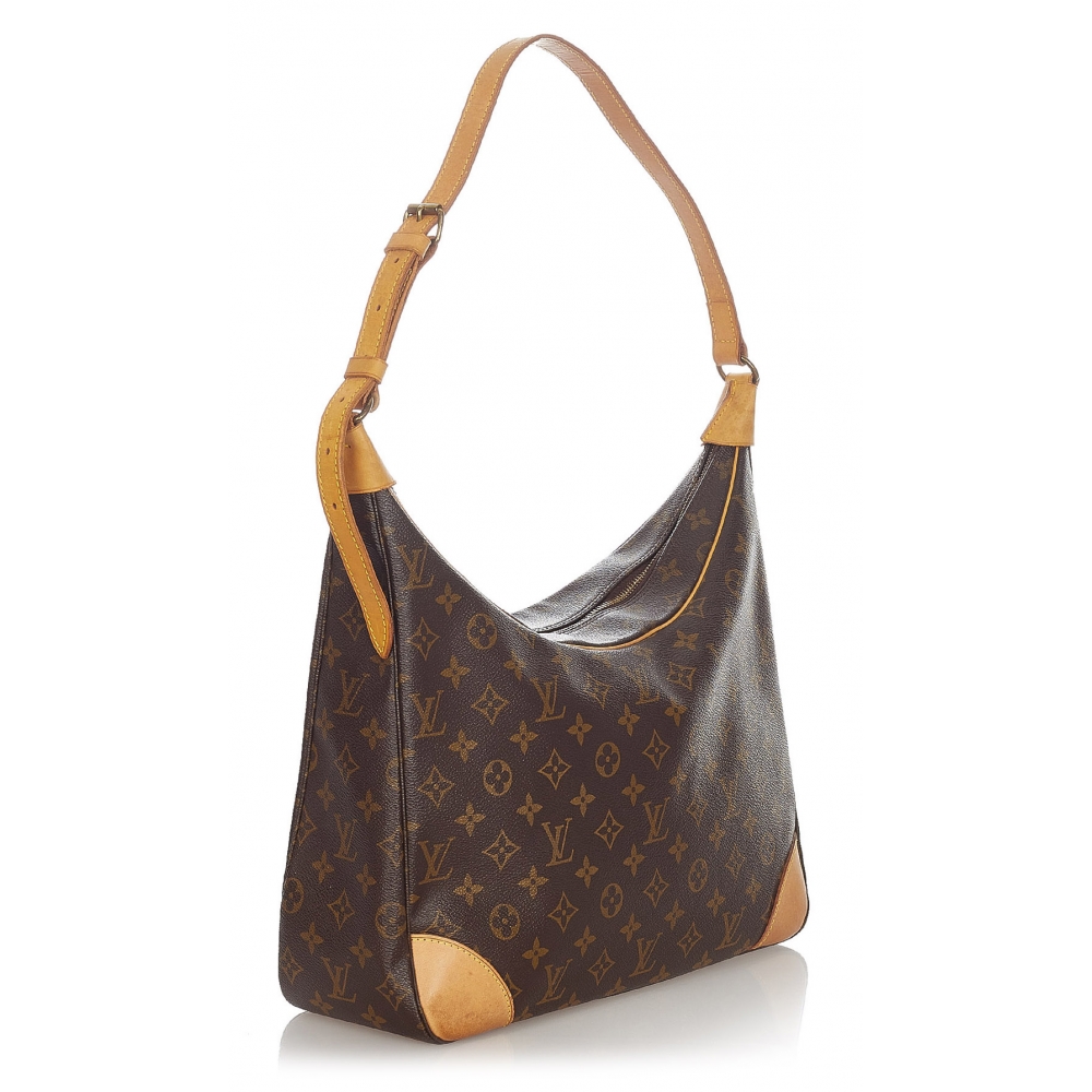 Louis Vuitton Boulogne Shoulder Bag GM Brown Leather