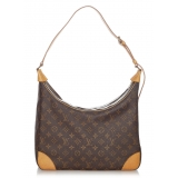 Louis Vuitton Vintage - Monogram Boulogne GM - Marrone - Borsa in Tela Monogram e Pelle Vachetta - Alta Qualità Luxury