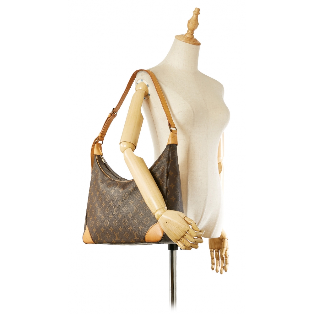 Louis Vuitton Boulogne Shoulder Bag GM Brown Leather