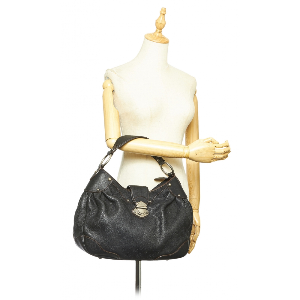 Louis Vuitton Black Mahina Leather Solar PM Large Shoulder Bag