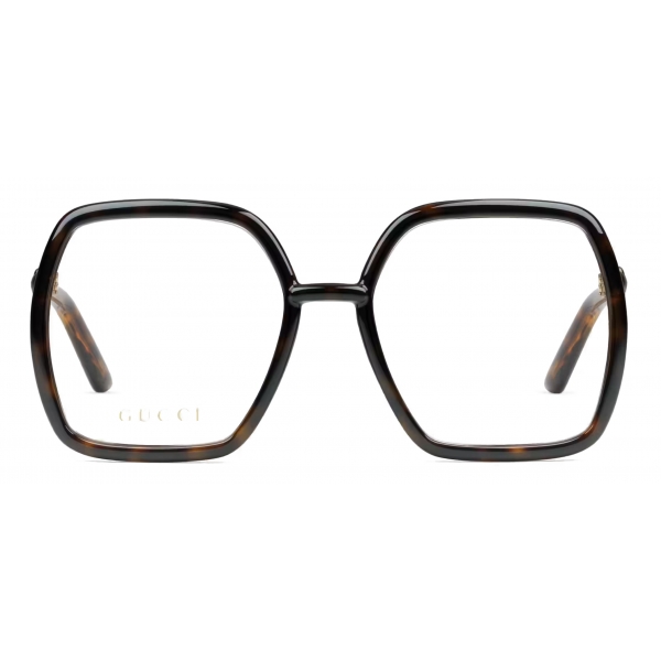 Gucci - Geometric Frame Optical Glasses - Tortoiseshell - Gucci Eyewear