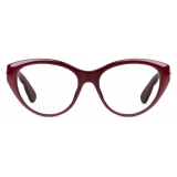 Gucci - Oval Frame Optical Glasses - Burgundy - Gucci Eyewear