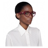Gucci - Occhiale da Vista Ovale - Bordeaux - Gucci Eyewear