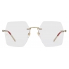 Gucci - Occhiale da Vista Squadrati - Oro - Gucci Eyewear