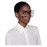 Gucci - Occhiale da Vista Squadrati - Tartaruga - Gucci Eyewear
