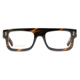 Gucci - Rectangular Frame Optical Glasses - Tortoiseshell - Gucci Eyewear