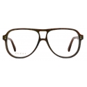 Gucci - Pilot Frame Optical Glasses - Blue Brown - Gucci Eyewear