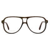 Gucci - Pilot Frame Optical Glasses - Blue Brown - Gucci Eyewear