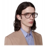 Gucci - Occhiale da Vista Aviator - Blu Marrone - Gucci Eyewear