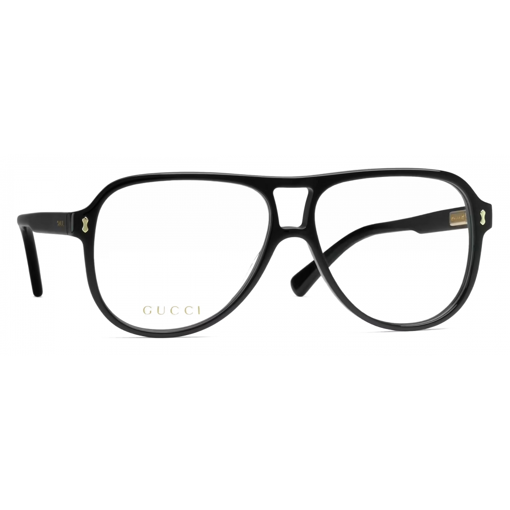 Gucci - Pilot Frame Optical Glasses - Black - Gucci Eyewear - Avvenice