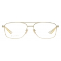 Gucci - Occhiale da Vista Navigator - Oro - Gucci Eyewear