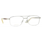 Gucci - Navigator Frame Optical Glasses - Silver - Gucci Eyewear