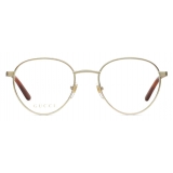 Gucci - Oval Frame Optical Glasses - Gold - Gucci Eyewear