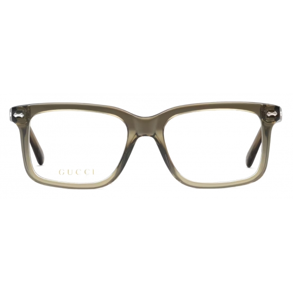Gucci - Rectangular Frame Optical Glasses - Brown - Gucci Eyewear