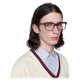Gucci - Rectangular Frame Optical Glasses - Brown - Gucci Eyewear