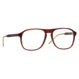 Gucci - Navigator Frame Optical Glasses - Dark Red - Gucci Eyewear