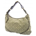 Louis Vuitton Vintage - Mini Lin Manon MM - Grigio - Borsa in Cotone e Pelle Vitello - Alta Qualità Luxury