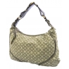 Louis Vuitton Vintage - Mini Lin Manon MM - Grigio - Borsa in Cotone e Pelle Vitello - Alta Qualità Luxury