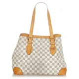 Louis Vuitton Vintage - Damier Azur Hampstead MM - Bianco Blu - Borsa in Tela Damier e Pelle Vitello  - Alta Qualità Luxury