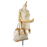 Louis Vuitton Vintage - Damier Azur Hampstead MM - White Blue - Damier Canvas and Calf Leather Tote Bag - Luxury High Quality