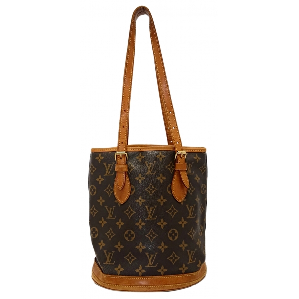 Louis Vuitton Vintage - Monogram Petit Bucket - Brown - Monogram Canvas Tote Bag - Luxury High Quality