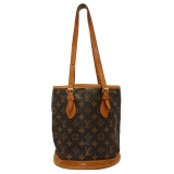 Louis Vuitton Vintage - Monogram Petit Bucket - Brown - Monogram Canvas Tote Bag - Luxury High Quality