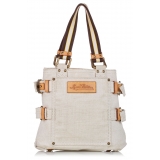 Louis Vuitton Vintage - Globe Shopper Cabas PM - White Pink - Canvas Tote Bag - Luxury High Quality