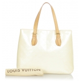 Louis Vuitton Vintage - Vernis Brentwood - Bianco Marrone - Borsa in Pelle Vernis - Alta Qualità Luxury
