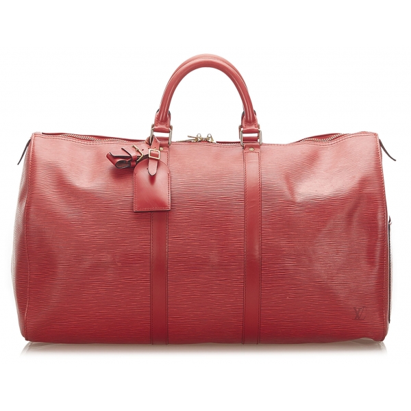 Louis Vuitton Vintage - Epi Keepall 50 - Red - Epi Leather Travel Bag - Luxury High Quality