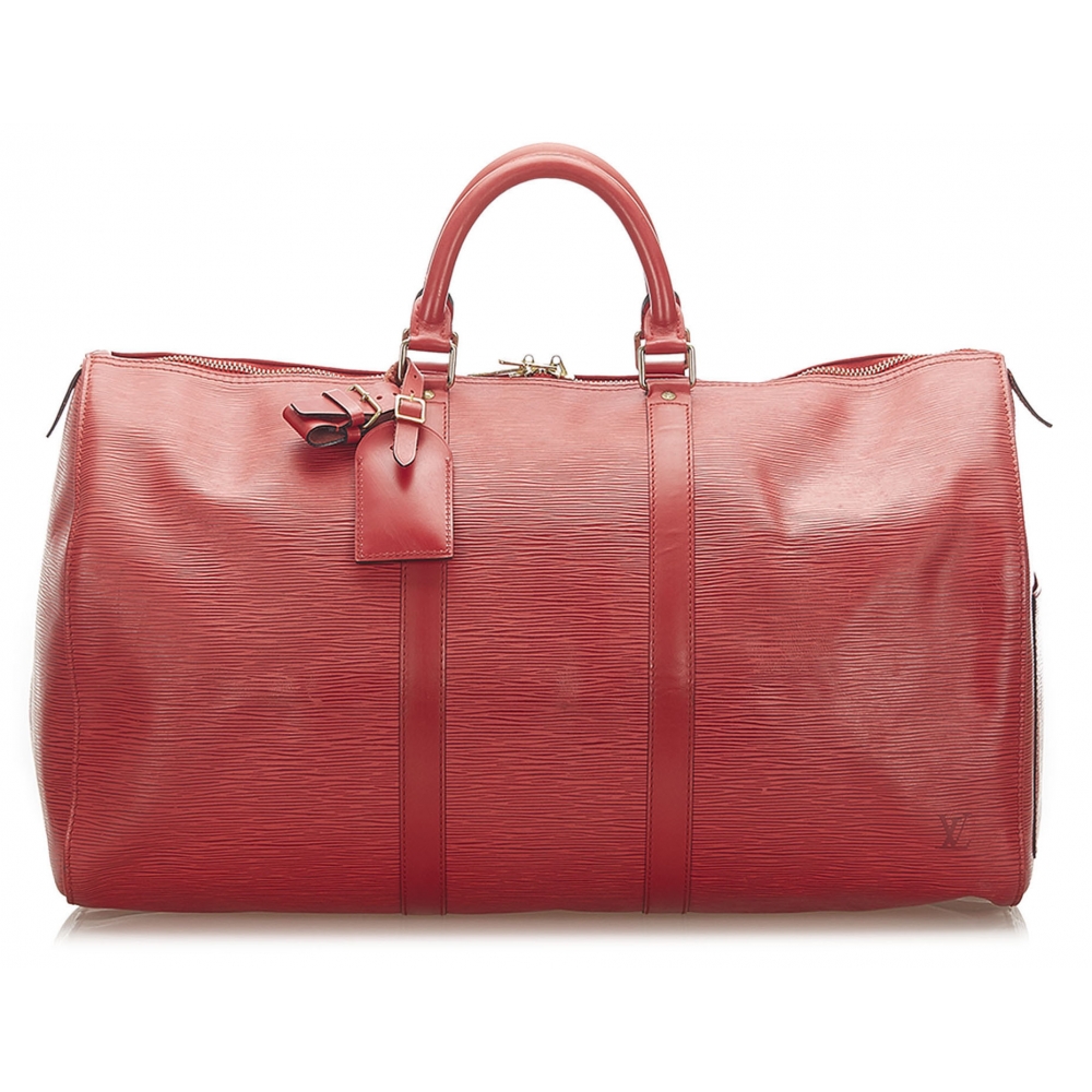 Louis Vuitton Vintage - Epi Keepall 50 - Red - Epi Leather Travel Bag -  Luxury High Quality - Avvenice