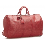 Louis Vuitton Vintage - Epi Keepall 50 - Red - Epi Leather Travel Bag - Luxury High Quality