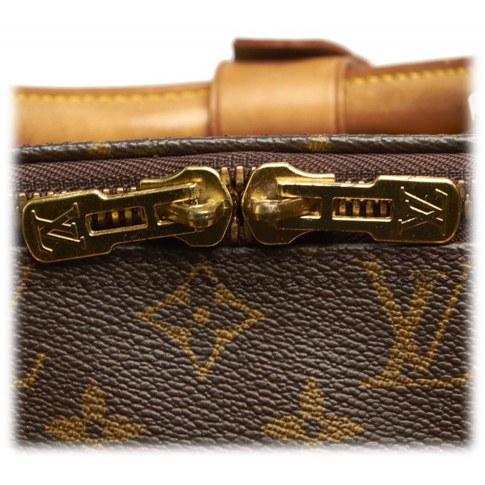 LV Victoire Brown Monogram Canvas with Blue Leather and Gold Hardware  #OYCE-1 – Luxuy Vintage
