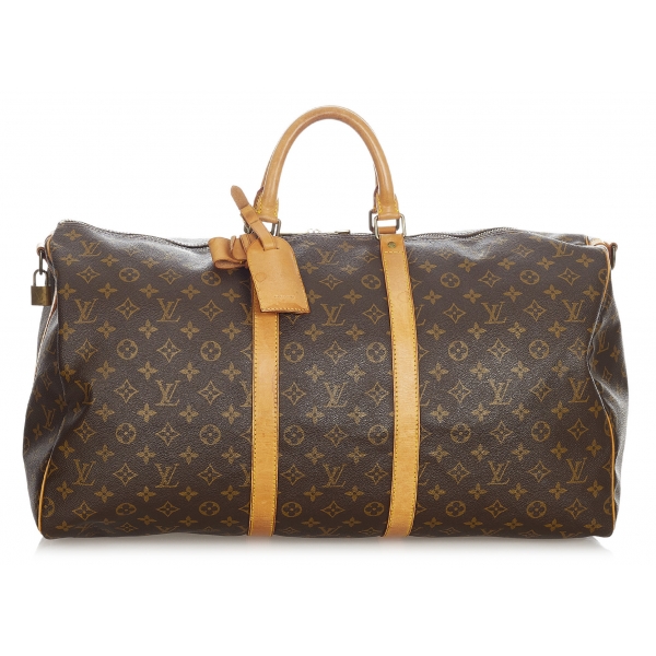 Louis Vuitton Vintage - Monogram Keepall Bandouliere 55 - Brown - Monogram Canvas and Leather Travel Bag - Luxury High Quality