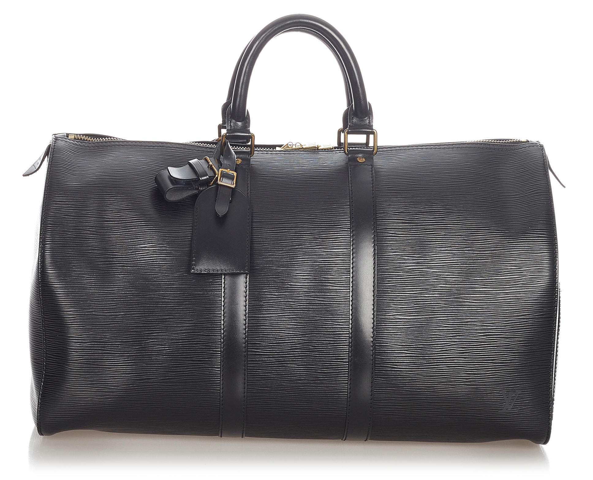 Keepall patent leather travel bag