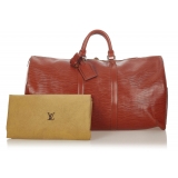 Louis Vuitton Vintage - Epi Keepall 55 - Brown - Epi Leather Travel Bag - Luxury High Quality