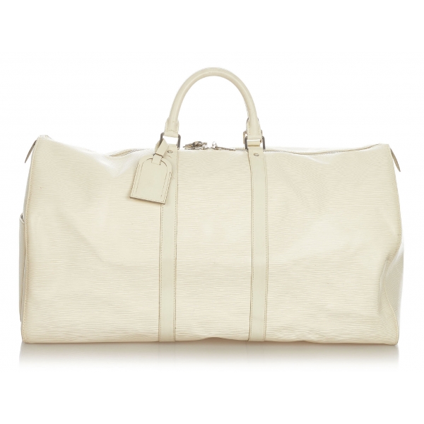 Louis Vuitton Vintage - Epi Keepall 55 - White - Epi Leather Travel Bag - Luxury High Quality