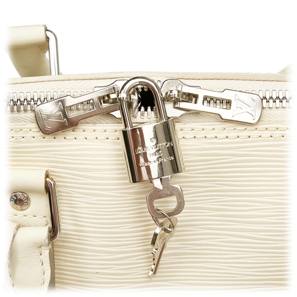Keepall leather travel bag Louis Vuitton White in Leather - 7091271