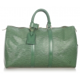 Louis Vuitton Vintage - Epi Keepall 45 - Verde - Borsa in Pelle Epi - Alta Qualità Luxury