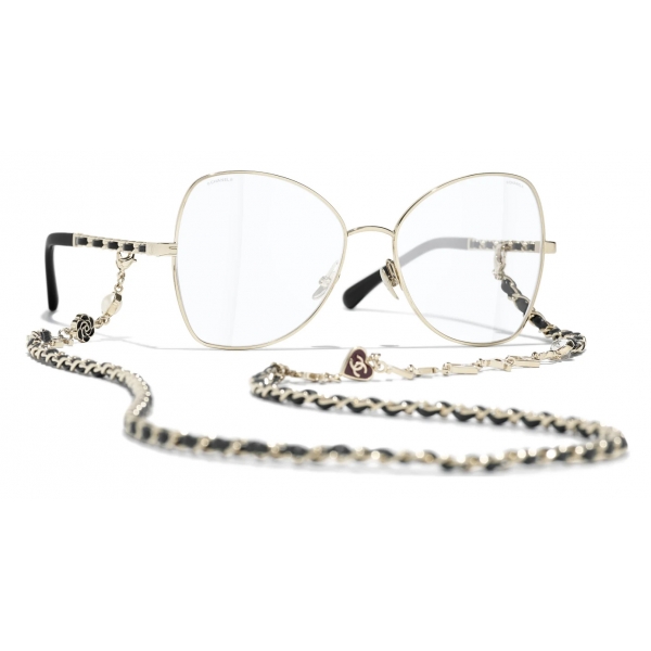 Chanel - Butterfly Sunglasses - Gold Black Transparent - Chanel Eyewear