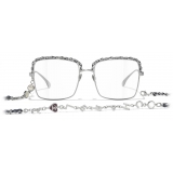 Chanel - Square Eyeglasses - Dark Silver Blue - Chanel Eyewear